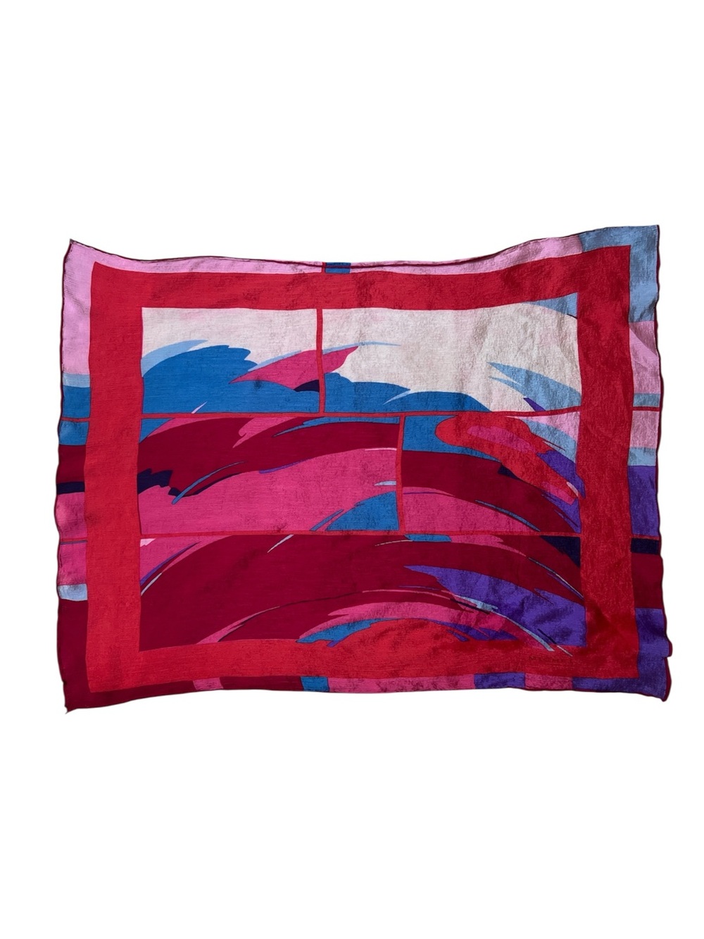 Michel Paris Abstract Silk Scarf